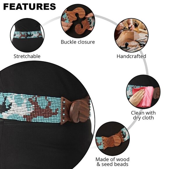 Handmade Beaded Horse Belt main image 5